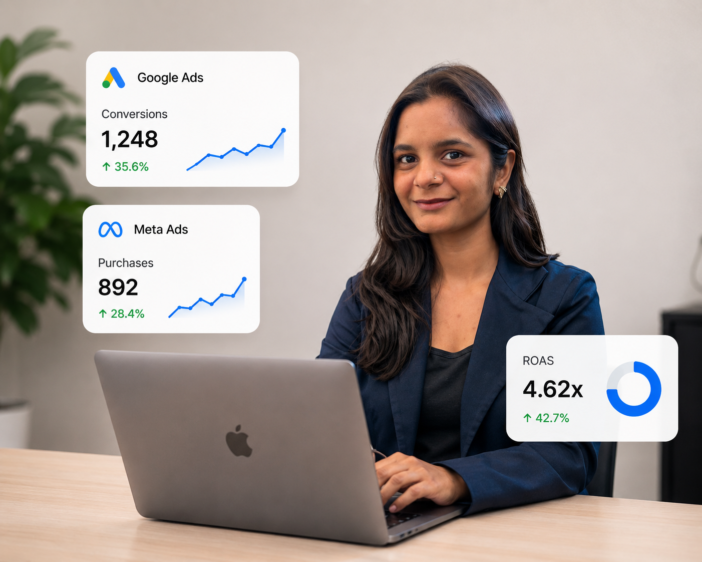 Admetrix Media PPC dashboard and campaign creative preview